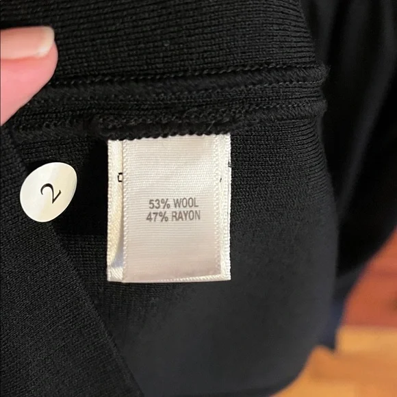 St. John Black long jacket with Gold Buttons - Picture 6 of 7